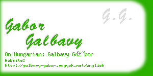 gabor galbavy business card